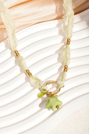 Collier étoilé - Couleur vert et or h5 Image3