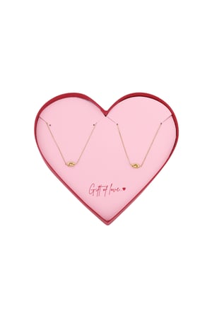 gift of love stainless steel knots necklace & bracelet h5