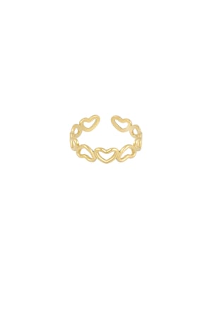 Ring „Love“ – Goldfarbe  - Goldfarbefarbe h5 