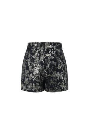 Woven Polyester Fiber Women's Shorts Elegant Floral Print h5 Picture3