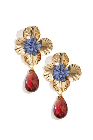 Iron Drop Earrings Flower Vacation Luxurious Series Women's jewelry h5 Picture2