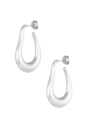 Earrings aesthetic drop - Silver Color color h5 