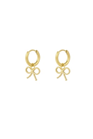 Boucles d'oreilles noeud basic - doré h5 