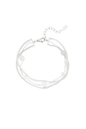 Doppeltes Münzarmband - Goldfarben h5 