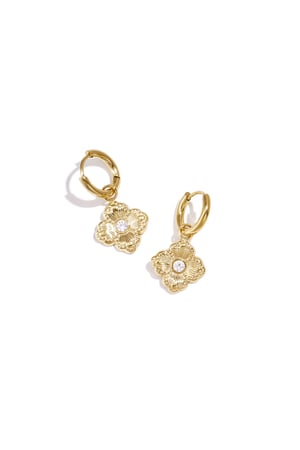 Stainless Steel Drop Earrings Flower Simple Daily Simple Series Women's jewelry h5