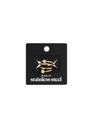 Stainless Steel Statement Rings lines Casual Daily Simple Series Women's jewelry h5 Picture4