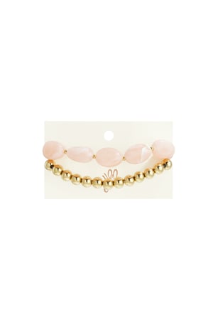 Braccialetti con perline in acciaio inossidabile, perline, casual, quotidiani, semplici, gioielli da donna h5 Immagine3