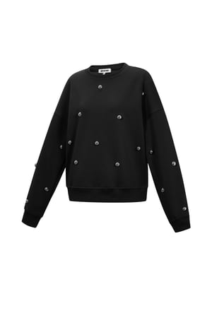 Maglia Cotone Donna Maglione Lungo Manica Casual Puntini h5 Immagine2