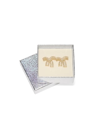 Copper Stud Earrings Bow Knot Elegant Christmas Luxurious Series Women's jewelry h5 Picture2