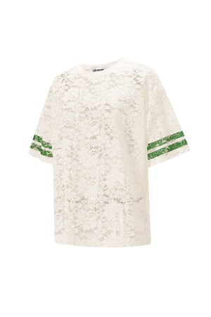 Polyester Fiber Women's T-shirt Sporty Color Clash h5 Picture2