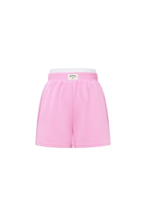 Shorts Casual Donna in Fibra di Poliestere Maglia Sporty Colore Puro h5