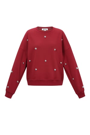 Maglia Cotone Donna Maglione Lungo Manica Casual Puntini h5 Immagine11