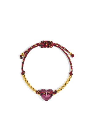 Polyester Beaded Bracelets Heart Casual Daily Simple Series Women's jewelry h5