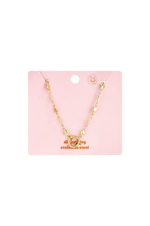 Chain with links and hearts detachable and adjustable h5 Picture4