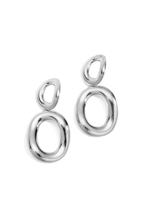 Boucles d'oreilles pendantes en acier inoxydable, style cercle, style décontracté, simple et quotidien, bijoux pour femmes h5 