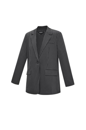 Woven Polyester Fiber Vrouwen Suit Set Elegant Stripes Fall/Winter h5 Afbeelding2