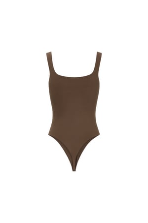 Örgü Nikel Şekillendirici Bodysuit Temel Tek Renk h5 Resim2