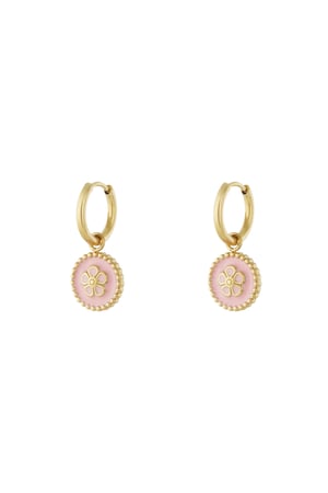 Boucles d'oreilles pendantes en acier inoxydable, série Fleur, décontractée, simple et quotidienne, bijoux pour femmes h5