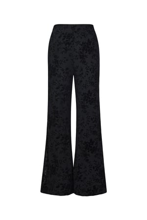 Woven Polyester Fiber Women's Flared Pants Sexy Floral Print 2-piece set h5