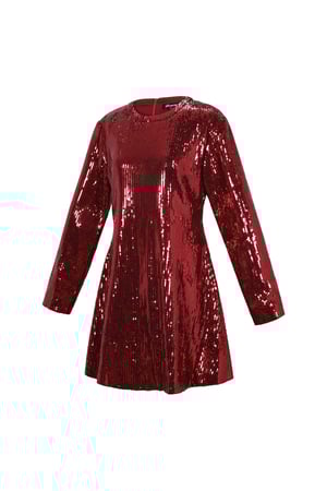 Tejido de Fibra de Poliéster Vestido Mini Mujer Elegante Lentejuelas Otoño/Invierno h5 Imagen2