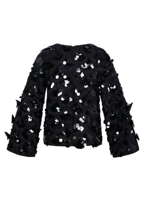 Tessuto Fibra di Poliestere Donne Top a Manica Lunga Elegante Paillettes Dichiarazione h5 Immagine4