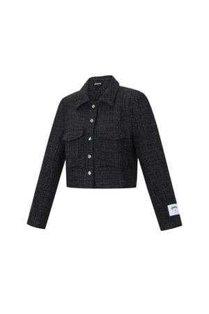 Tessuto in Fibra di Poliestere Giacca Donna Elegante a quadri Statement h5 Immagine2