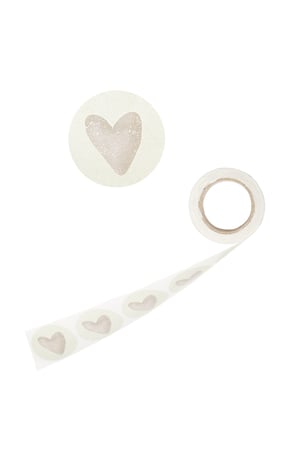 Sticker heart beige h5