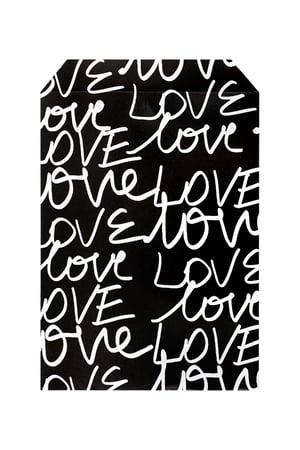 Jewelery envelope love print black h5