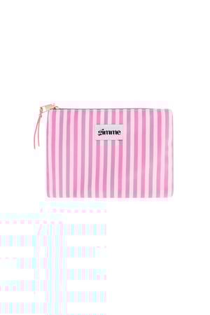 Plat toilettasje dunne streep h5 