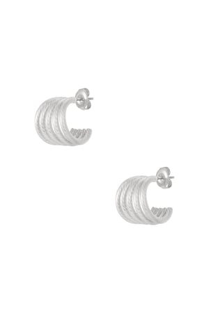 Paslanmaz Çelik Küpe Geometrik Günlük Basit Seri Kadın Takıları h5 Resim3