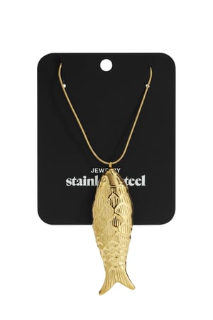 Stainless Steel Long Necklaces fish Casual Daily Simple Series Women's jewelry h5 Picture5