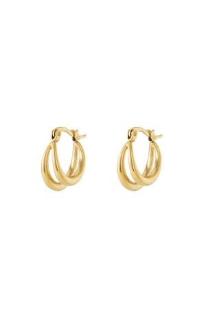 Small double hoop earrings h5 