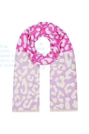 Bufanda de invierno con estampado de leopardo, color gris h5