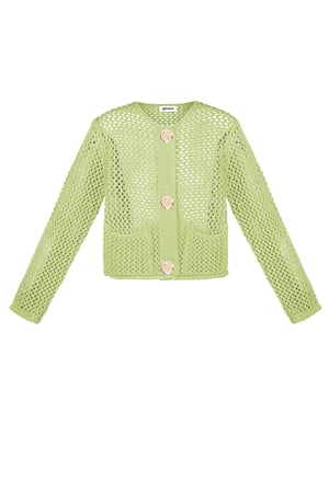Gebreide Polyester Vrouwen Cardigan Open Voorkant Haakpatroon h5 