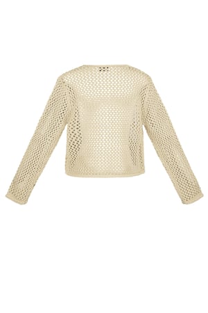 Gebreide Polyester Vrouwen Cardigan Open Voorkant Haakpatroon h5 Afbeelding8