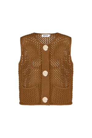 Gebreide Polyester Vrouwen Trui Met Openwerk Ontwerp h5 