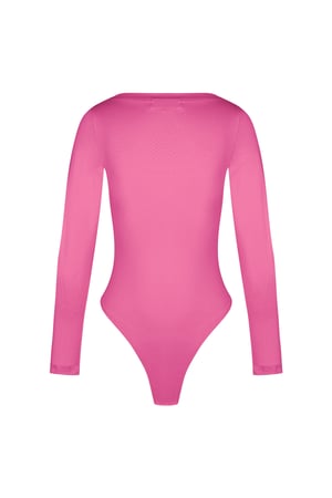 Polyester Vrouwen Lange Mouw Bodysuit Hoge Stretch Passend h5 Afbeelding7