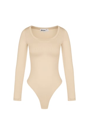 Polyester Vrouwen Lange Mouw Bodysuit Hoge Stretch Passend h5 