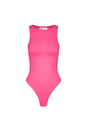 Poliester Kadın Kolsuz Body Yüksek Yaka Form-Fitting h5 