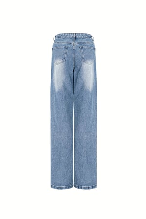 Cotton Woven Women's Straight Leg Jeans Ripped h5 Picture7