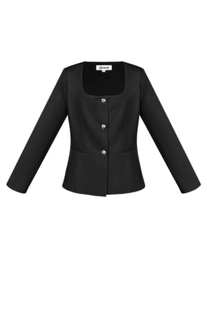 Polyester Women's Suit Jacket Square Neckline Tailored Fit h5 