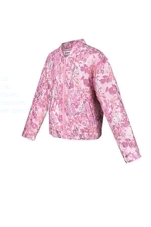 Polyester Women's Cropped Jacket Floral Print Sporty h5 Picture7