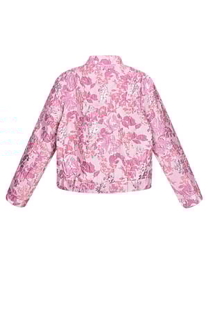 Polyester Women's Cropped Jacket Floral Print Sporty h5 Picture8