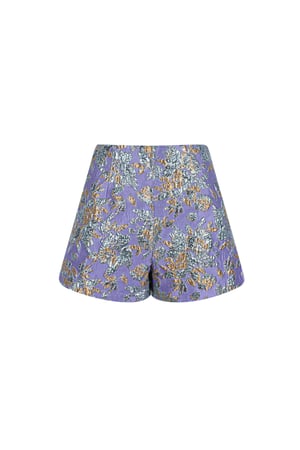Polyester Women's High-Waisted Shorts Floral Print h5 