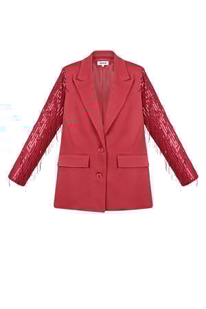 Polyester Women's Suit Jacket Fringe Sleeve Design h5 