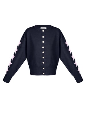 Viskoz Örgü Kadın Kısa Kesim Yıldız Desenli Karton h5 