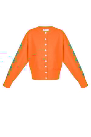 Viscose Knit Cardigan Women's Cropped Style Star Pattern h5 