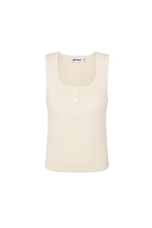 Viscose Women's Sleeveless Top Ribbed Knit Button Front h5 