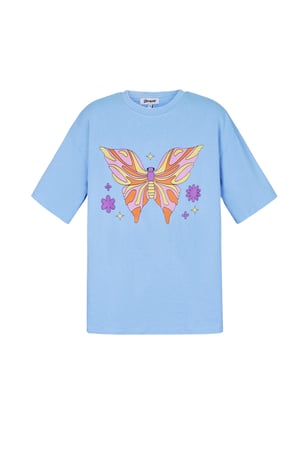 Cotton Women's T-shirt Oversized Butterfly Print h5