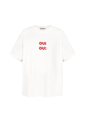 Cotton Women's T-shirt Oversized OUI Print h5 